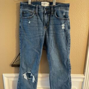 Abercrombie Kids Girls Jeans Regular Skinny Distressed Size 9/10